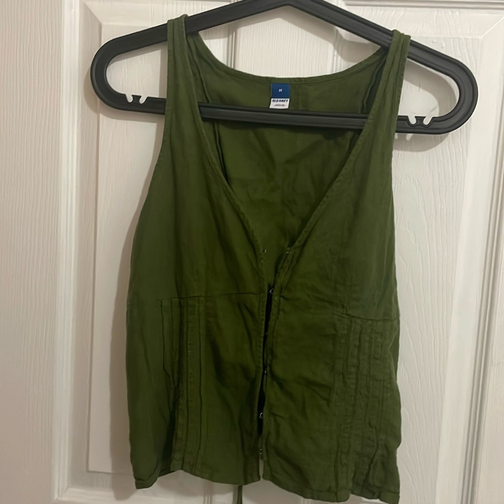 Corset style top with front hooks